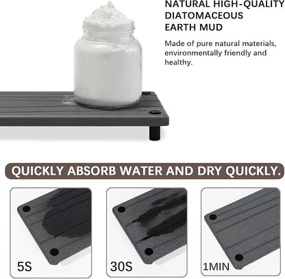 Quick Dry Sink Caddy Kitchen Sink Organizer, Water Absorbing Stone Tray - Image 2