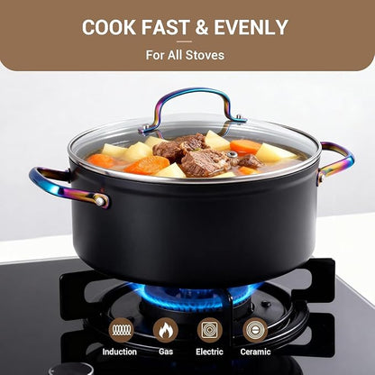 Ammeloo 17 Pcs Ceramic Cookware Set, Induction Pots and Pans Set Non Stick - Image 4