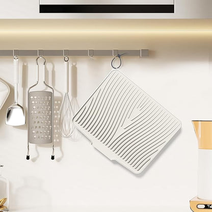 Silicone Dish Drying Mat for Kitchen Counter, Dish Drying Pad, Non-Slip Drain - Image 6