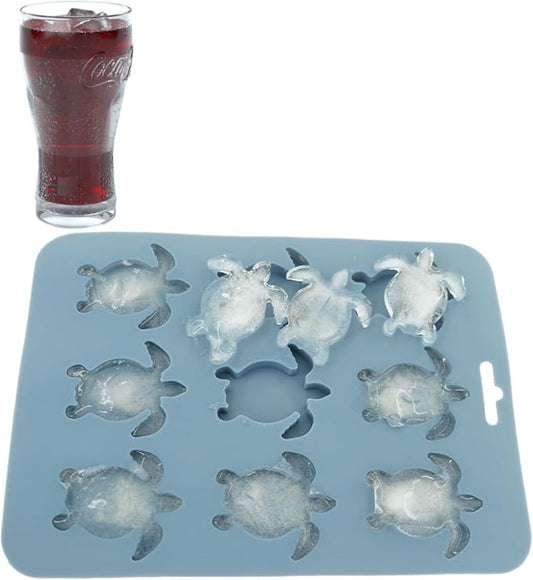 Ice Cube Mold Turtle Shaped Silicone Ice Cube Tray by Wjwumha
