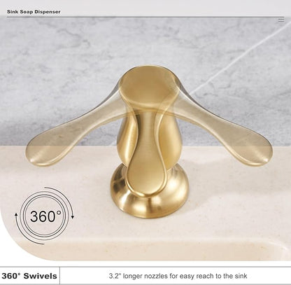GAGALIFE Kitchen Sink Soap Dispenser Brushed Gold, Under Sink Soap Dispenser - Image 4
