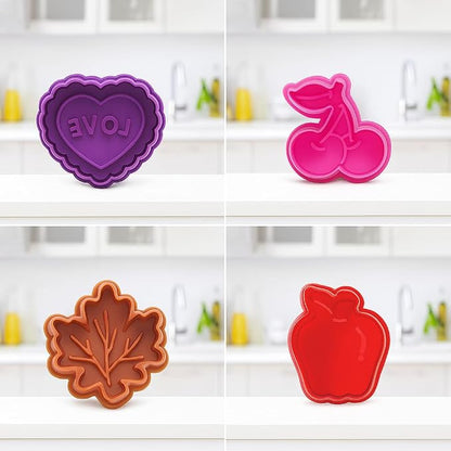 Mrs. Anderson's Baking Pie Crust Cookie Cutters, Spring-Action Embossing Cutters - Image 2