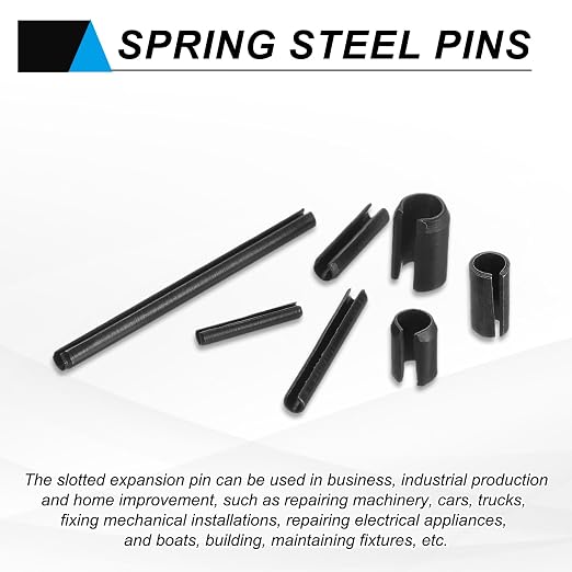 MECCANIXITY 120Pcs Slotted Split Roll Pins 2/25 Inch Dia. 6/25 Inch Length - Image 5
