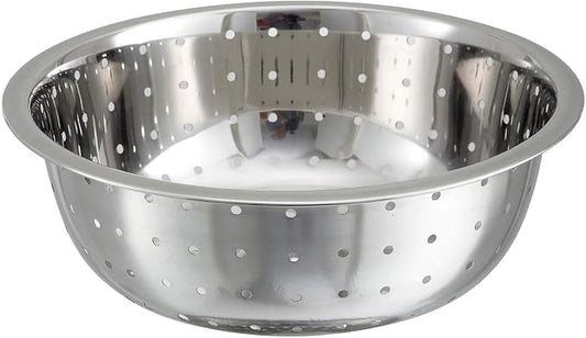 Winco Chinese Colander with 5mm Holes, Stainless Steel by Winco