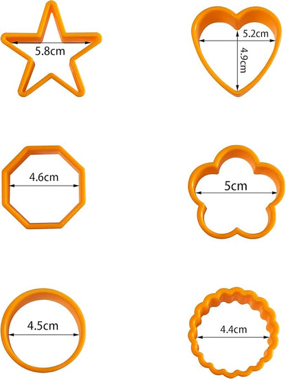 XIPEGPA 12PCS Color Plastic Cookie Cutters Heart Star Triangle - Image 2