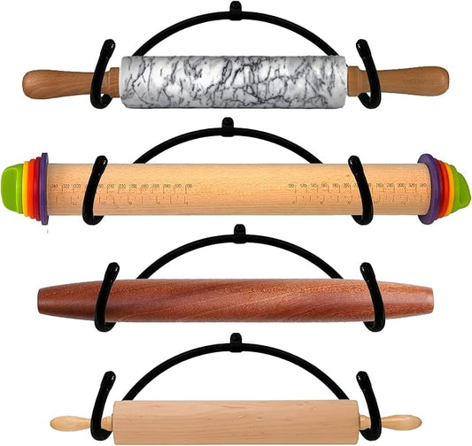 AUXPhome Pack of 4 – Rolling Pin Holder Display Rack Storage Organizers Wall by Unknown