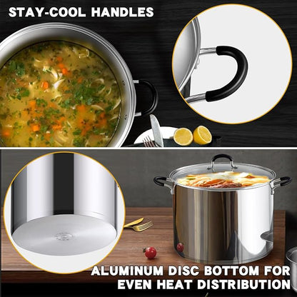 Cook N Home Stockpot Sauce Pot Casserole Pan Saucier Induction Pot - Image 5