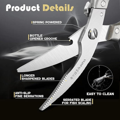 Huusk Kitchen Scissors Set, Poultry Shears Heavy Duty - Image 4
