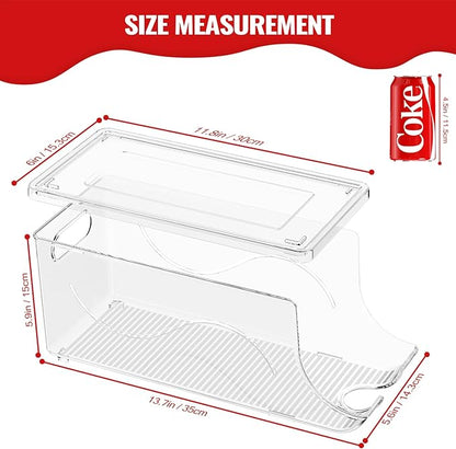 SCAVATA Stackable Refrigerator Organizer, Soda Can Dispenser Pop Cans Container - Image 4