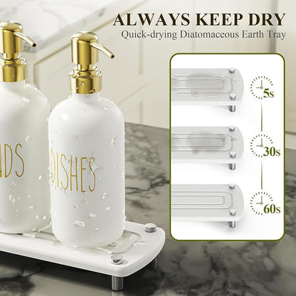 Cisily Kitchen Soap Dispenser Set Comes - Image 2