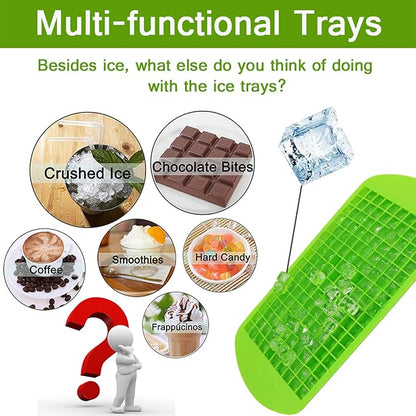 Silicone Mini Ice Cube Trays 2 Pack, 160 Small Ice Cube Molds Easy Release - Image 3