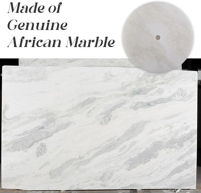 Koville African Genuine Marble Paper Towel Holder Countertop, - Image 3