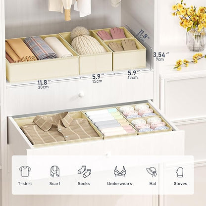 DIMJ Drawer Organizer Clothes, 21 Pack Dresser Organizer, Foldable Closet - Image 2