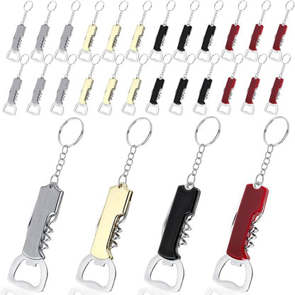 Ziliny 24 Pcs Bottle Opener Keychain Bulk Wine Bottle Beer Opener Keychain by Ziliny