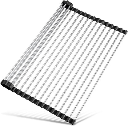 Tomorotec 21" x 15.5" Roll Up Dish Drying Rack Over Sink Drying Rack Sink Cover by Tomorotec
