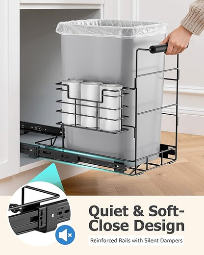 Bulado Pull Out Trash Can Under Cabinet, Under Sink Trash Can Kit - Image 7