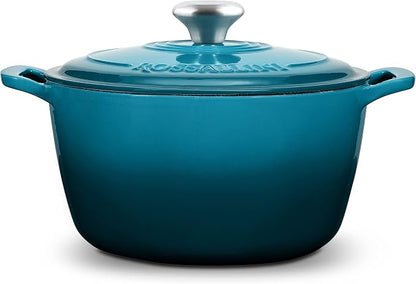 ROSSALLINI Signature Enameled Cast Iron Dutch Oven, Non-Stick Serving Pot - Image 2