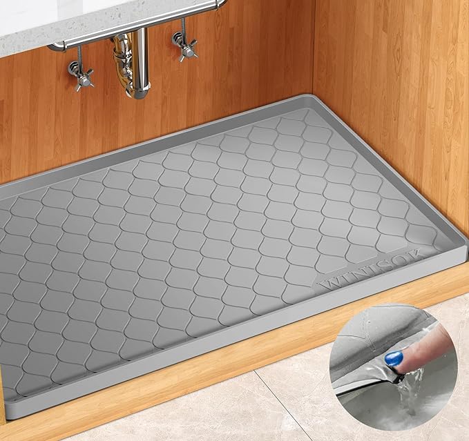 Winisok Silicone Under Sink Mat 34" x 22", kitchen Essentials and Gadgets by Winisok