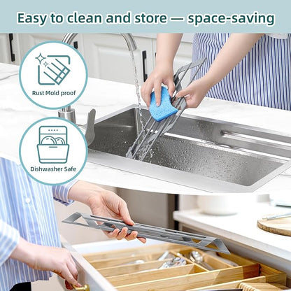 Ohuhu Triangle Roll Up Dish Drying Rack, Anti-Slip Organizer - Image 7
