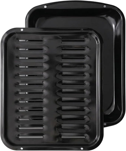 Broiler Pan for Oven Nonstick 16.75” x 13” Porcelain Nonstick Coated by Unknown