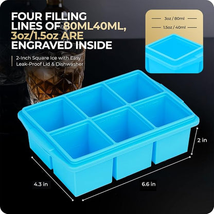 Large Ice Cube Trays for Whiskey, Silicone Ice Cube Tray, - Image 7
