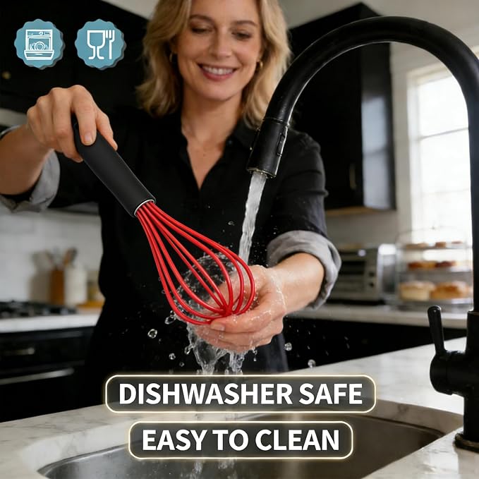 Anaeat Silicone Whisk, Thick Stainless Steel Wire Inner - Image 8