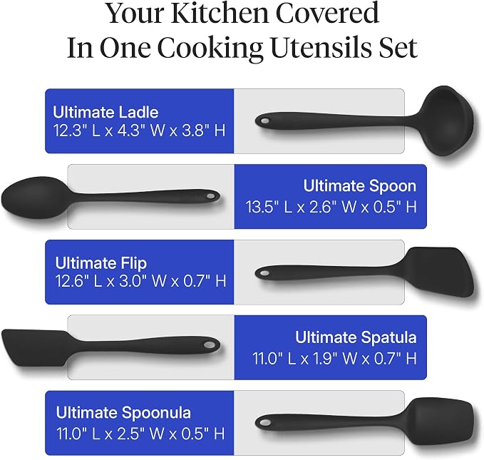 GIR: Get It Right 5-Piece Silicone Ultimate Kitchen Utensils Set - Image 3