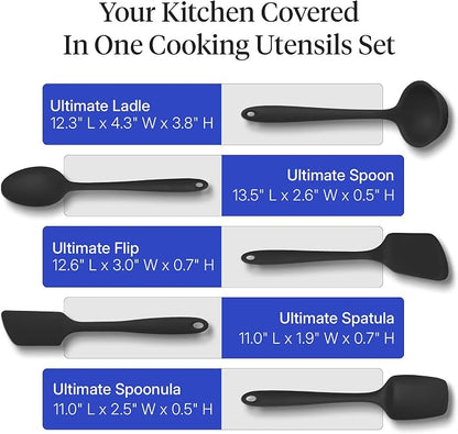 GIR: Get It Right 5-Piece Silicone Ultimate Kitchen Utensils Set - Image 3
