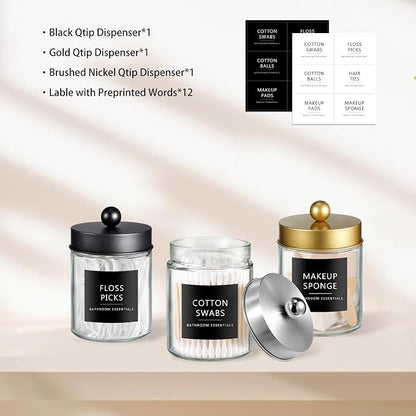 SheeChung 3-Pack Glass Apothecary Jars - Image 2