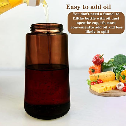 LAKUMIQI 2 in 1 Oil Sprayer for Cooking, 16oz Olive Oil Dispenser Bottle for - Image 4