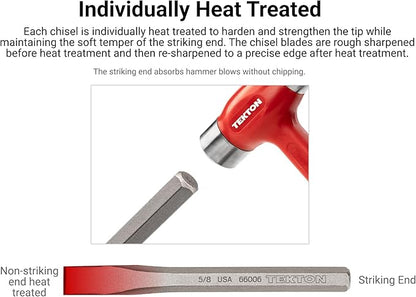 TEKTON Cold Chisel Set, 3-Piece | PNC91003 | Made in USA - Image 3