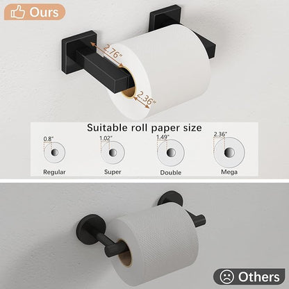FEILERN Toilet Paper Holder, Wall Mounted Post Pivoting Square Tissue Holders - Image 8
