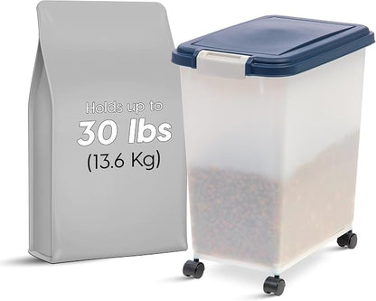 IRIS USA Airtight Dog Food Storage Container, Attachable Wheels, - Image 2