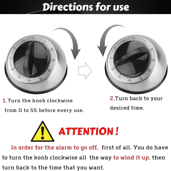 Kitchen Timer for Cooking, Chef Cooking Magnetic Timer - Image 7
