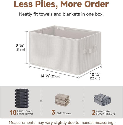 StorageWorks Foldable Shelf Organizer Bins, Closet Storage Baskets - Image 5
