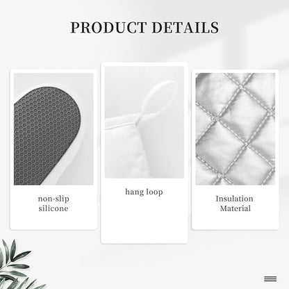 Oven Mitts and Pot Holders Flower Butterfly Boho Botanical Silicone Kitchen - Image 5