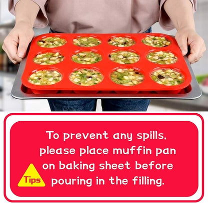 CAKETIME 12 Cups Silicone Muffin Pan - Image 6