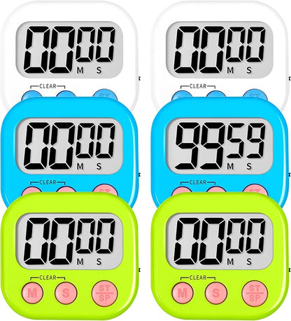 ZILLEEN 6 Pack Kitchen Timers for Cooking Digital Classroom Timers for Teachers by ZILLEEN