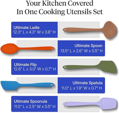 GIR: Get It Right 5 Piece Silicone Ultimate Kitchen Utensils Set - Image 3