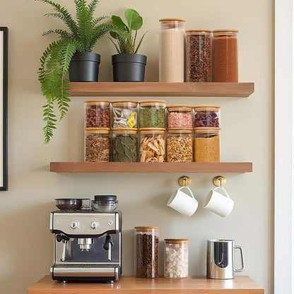 ComSaf Glass Food Storage Jars Set of 6, Tall Glass Storage Containers - Image 5