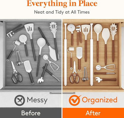 Lifewit 8 Pack 2.36" High Drawer Dividers 40-56cm/16-22 Adjustable Drawer - Image 7