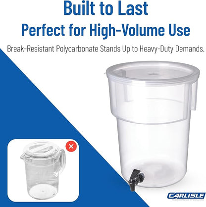 Carlisle FoodService Products Round Beverage Dispenser Drink Dispenser - Image 6