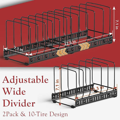 HzTinT 2PACK Cutting Board Organizer, Adjustable Divider Cutting Board Holder - Image 4