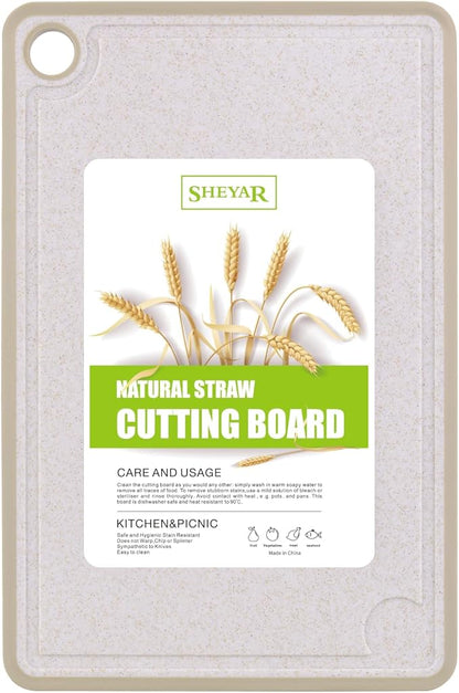 Cutting Board for Kitchen, Wheat Straw Fiber Cutting Board, Dish Washer Safe by zzsbrm