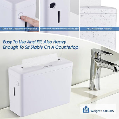 Paper Towel Dispenser Countertop, Large Capacity 200 Sheets, Non-Slip Base - Image 6