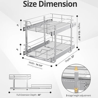 ZOINLIY Pull Out Cabinet Organizer, Versatile Slide Out Kitchen Organizers and - Image 4