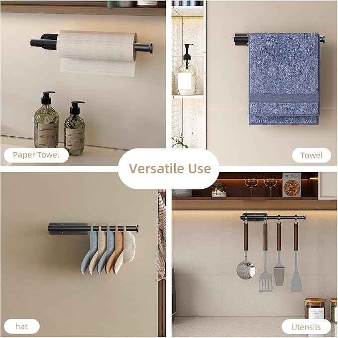 Paper Towel Holder, Improved Premium Paper Towel Holder Under Cabinet, - Image 6