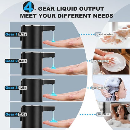 Automatic Soap Dispenser Liquid Touchless: 13.52oz/400ml Wall USB Rechargeable - Image 4