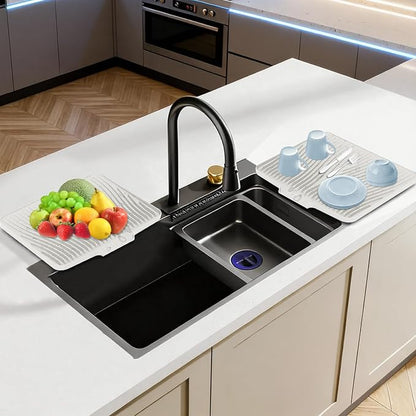 Silicone Dish Drying Mat for Kitchen Counter, Dish Drying Pad, Non-Slip Drain - Image 6