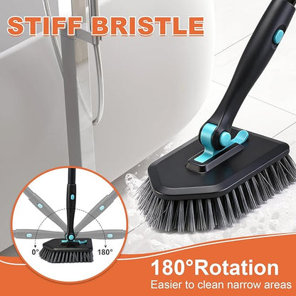 Long Handled Scrub Brush for Shower, 3-in-1 Cleaning Brushes - Image 2
